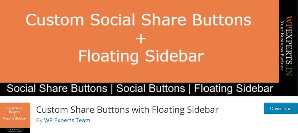 mejores plugins gratuitos para redes sociales - Custom Social Share Buttons
