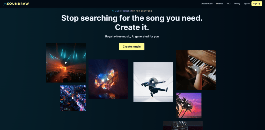 música IA ai generador de música sound draw