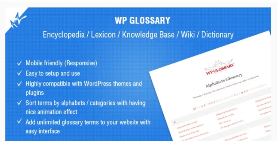 glosario WordPress: WP GLOSSARY