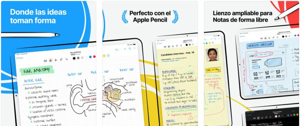 Las 7 mejores apps para tomar notas en iPad - Nebo - Las mejores aplicaciones para tomar notas en iPad Pro.