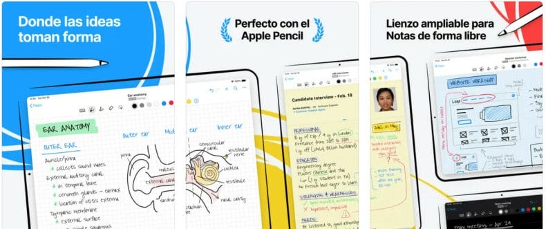 Las 7 mejores apps para tomar notas en iPad - Nebo - Las mejores aplicaciones para tomar notas en iPad Pro.