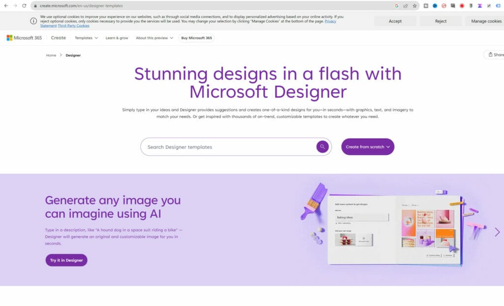 Crear la imagen destacada wordpress perfecta - Microsoft designer
