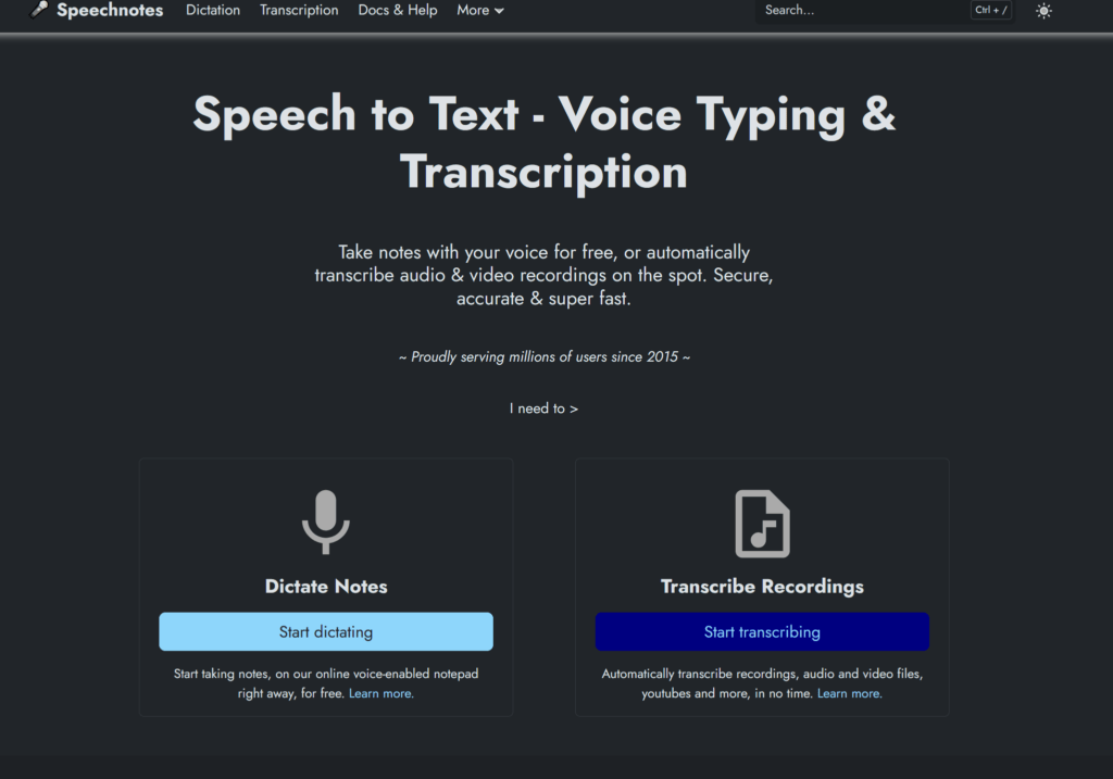 Las mejores herramientas IA para transcribir audio y videos a -texto  SPEECHNOTES