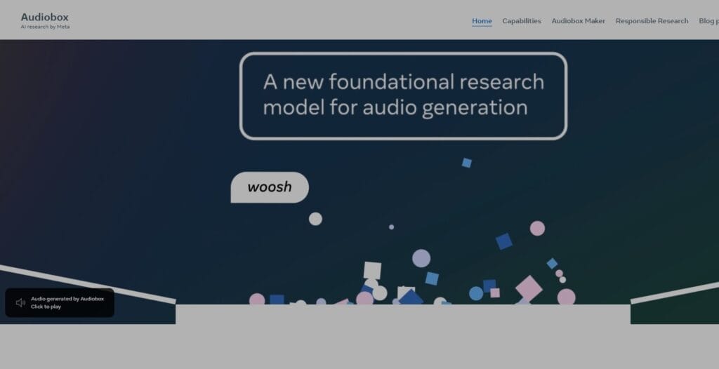 7 increíbles herramientas de IA de audio  -  Meta AudioBox -- Un nuevo modelo de investigación fundamental impulsado por IA para mejorar la generación de audio.