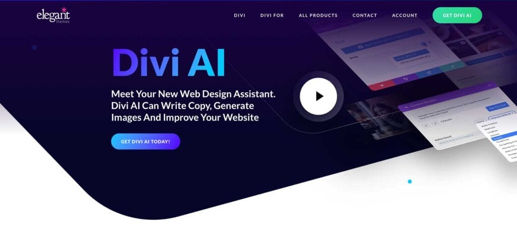 Diseño y desarrollo web Divi ai, con generadores de imágenes con IA para WordPress.